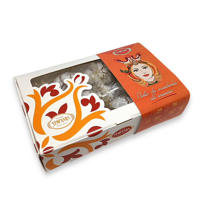 Paste di mandorla all'arancia - scatola 300g